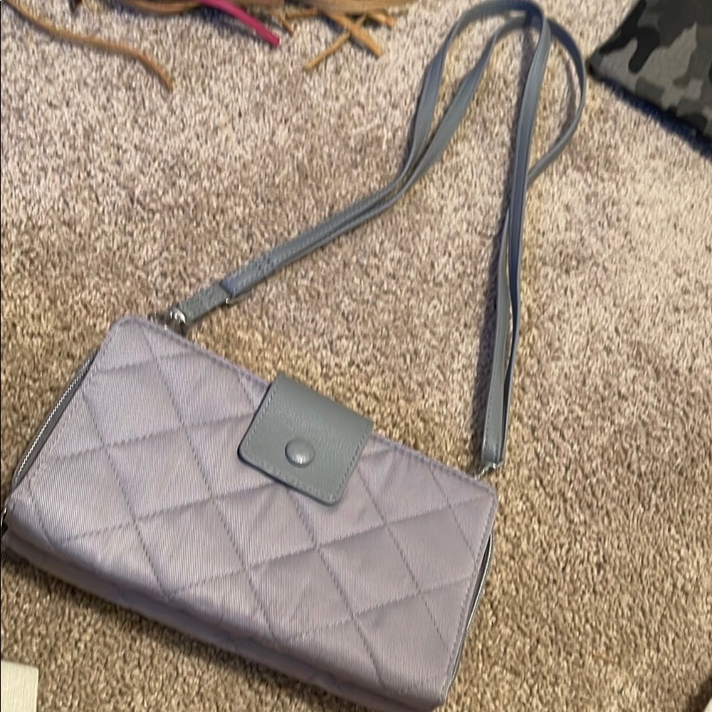 Vera Bradley Gray Quilted Crossbody wallet